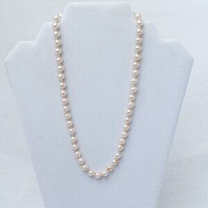 Ivory or Cream Faux Pearl String, 18" Length, 1980s Vintage